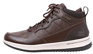 Skechers Delson, Stivali classici Uomo, Marrone Chocolate Leather Chocolate, 40 EU
