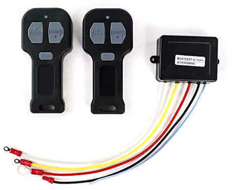 QWORK® Wireless Winch Remote Control Kit for Car Truck Jeep ATV SUV, 12V 100ft