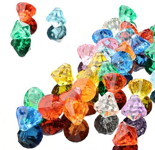 Gemme per artigianato, piccoli diamanti per artigianato, gioielli e gemme da 300,5 g, riempitivo per vasi, decorazione da spargere sulla tavola, rocce finte per acquari