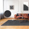 Paco Home Teppich Wohnzimmer Schlafzimmer Kurzflor Waschbar Bis 30 Grad Einfarbiges Design Meliertes Muster Weich Moderne Deko, Grösse:120x160 cm, Farbe:Anthrazit