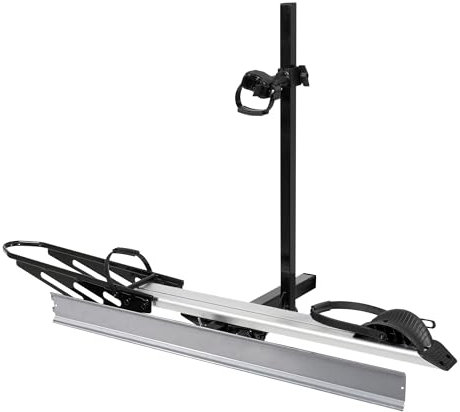 Young Electric Portabicicletas individual con rampa para bicicletas y bicicletas eléctricas, se adapta a coches, SUV, caravanas, remolques con receptor de 2 pulgadas