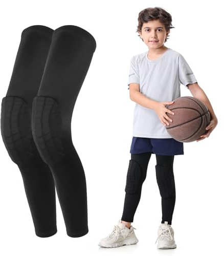 Newbyinn Kniebandage Kinder Beinlinge 1 Paar, Beinärmel Schutz für Basketball Fußball Baseball Volleyball Outdoor-Aktivitäten Junge Mädchen