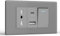 BSEED Presa, Prese Elettriche da Muro con Interruttore 1 Gang 1 Via e Presa USB A e USB C, Spina 118m per Ufficio Casa, Grigio