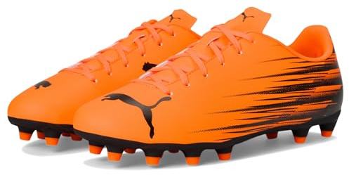 Puma Men's ATTACANTO Firm, Artificial Ground Soccer Cleat, Heat Fire-Puma Black, 12