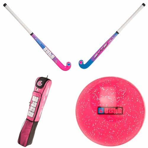 BYTE HX1 Hockey Stick, HX Bag and Glitter Ball Package Set (37.5'' Stick)