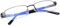 Madison Avenue Halber Rahmen Lesebrille Herren, Metall Blaulichtfilter Brille Herren, Rechteck Leser mit Federscharniere,Grau +0.00 dioptrien