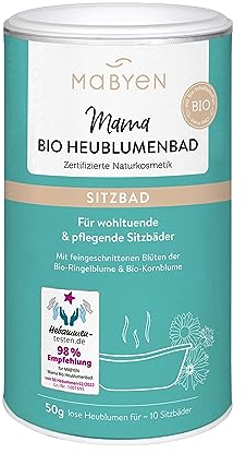 MABYEN Heublumen Sitzbad 50g | Schwangerschaft - Badezusatz Schwangerschaft - Natürliche Geburtsvorbereitung als Dampfbad oder Sitzbad - Entspannt Beckenboden und senkt Risiko für Dammriss