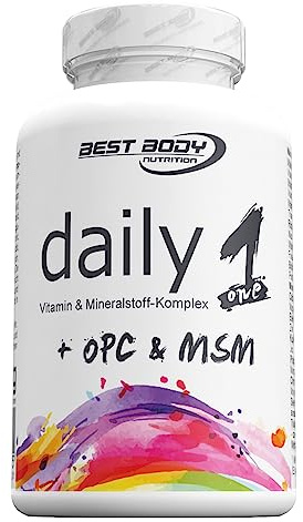 Best Body Nutrition Daily One Caps - hochwertiger Mix aus Vitaminen und Mineralstoffen - mit MSM und OPC - 100 Stück/Dose