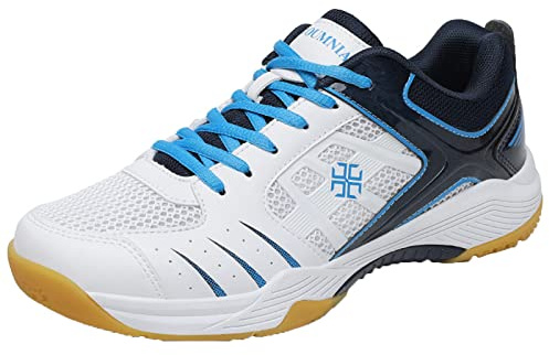 PENXZT Zapatos De Bádminton para Hombre Zapatos De La Corte Interior Lacaz De Luz Transpirable para La Mesa De Pickleball De Voleibol Squash Tenis, Zapatillas De Tenis,A,43 EU
