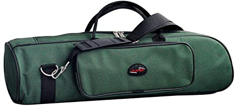 harayaa Instrumento de Viento Trompeta Gig Bag Estuche Duradero Acolchado Suave Cremalleras Portátiles Y Correa de Hombro Ajustable Almacenamiento, Verde