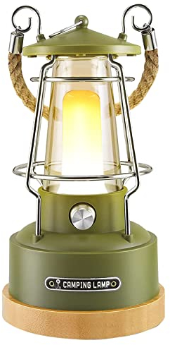mumisuto Camping Lampen, Campinglampe Aufladbar, 350 lm IP65 Retro Outdoor Lampe, Stufenlos Dimmbar, für Terrasse Garten Hof Angeln Outdoor
