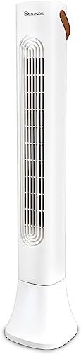 HomeTronix Electric Tower Fan, 36 Free Standing 3-Speed Settings Oscillating Tower Fan with Carry Handle For Home Office 50W Portable Cooling Fan Non Slip Stand