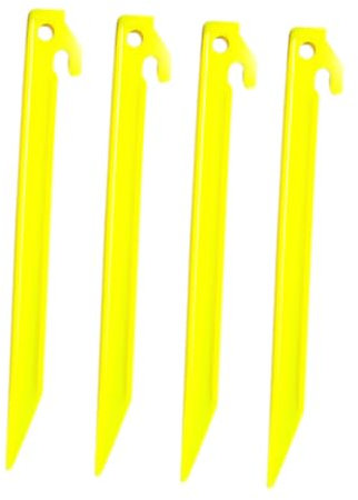 BESPORTBLE 4stücke Teiliges Zelt-heringe Aus Robustem Abs Kunststoff Gelbe Camping Bodennägel Wetterbeständig Und Rostfrei Stabile Zeltheringe Für Outdoor Camping Und Stranddecken Befestigung