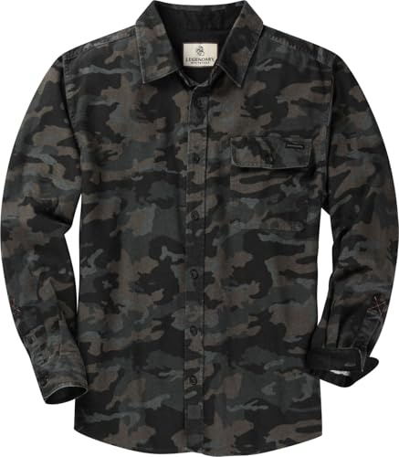 Legendary Whitetails Mens Flannel Long Sleeve Button Down 100% Cotton Shirt