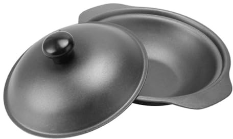 DIYEAH Casseruola in Ghisa per Riso con Pollo Brasato Pentola Piccola in Ferro Ventilazione Riscaldamento Uniforme e Risparmio Energetico per Cucina Tradizionale