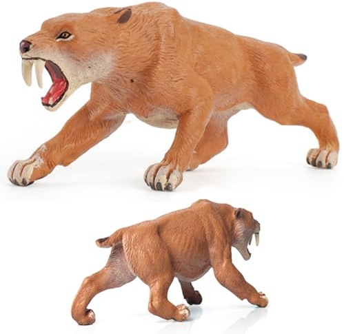 Jorzer Tiger Figurine, Realistic Sabre Tooth Tiger Toy for Children, Prehistoric Figure, Educational Learning Toy Toys_and_Games..