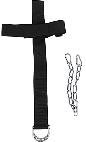 Keenso Trainer per la Forza Dell'imbracatura con Catena, Regolabile Imbracatura per la Testa per Heads Neck Head e Neck Trainer Resistono Fino a 250 Libbre