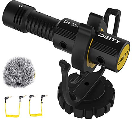 Deity V-Mic D4 Mini Microphone On-Camera Interview Mic Super Cardioid Compact Perfect for Vlog Pocket Cam DSLR Camera,Podcast, Voice Dictation,Recording YouTube, Interview, Video Conference