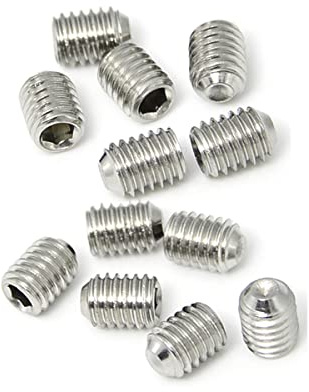 M4 x 3mm Stainless Steel Socket Set Screws Hexagon Socket Flat Head Set Screws Hexagon Socket Drive Headless Screws, Pack of 30