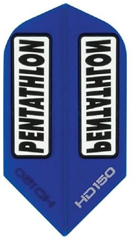 US Darts 3 Sets (9 Flights) Pentathlon HD150 Blue Slim Dart Flights - 150 Micron