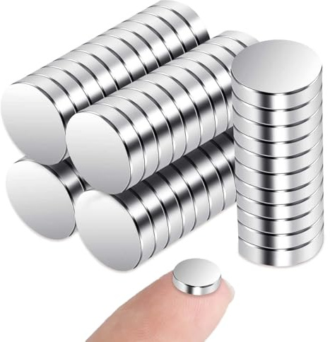 Confezione da 55 magneti potenti, magnete al neodimio rotondo 9 mm x 2 mm extra forte, piccolo magnete al neodimio, set di magneti per fai da te, lavagna bianca, magneti da frigorifero