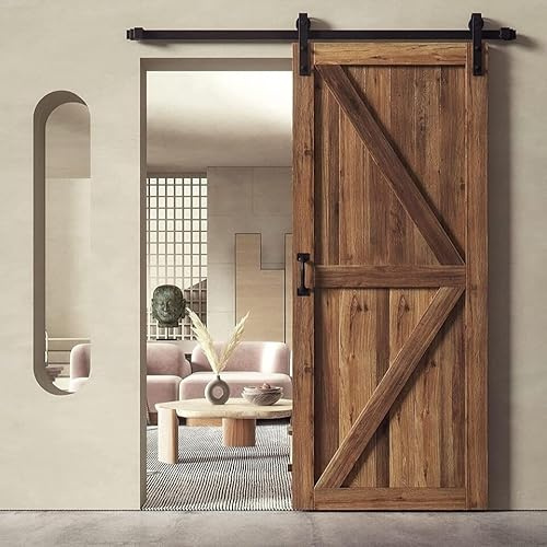 KIT SISTEMA SCORREVOLE RUSTICO NERO PER PORTA SINGOLA PORTATA MASSIMA 80 Kg (INDUSTRIAL, 120 cm)