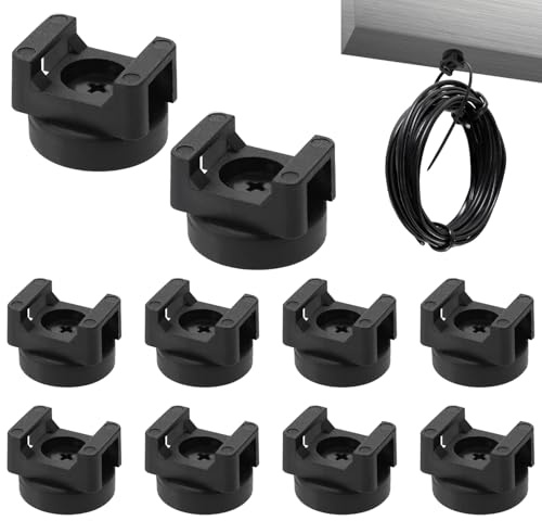 Lyreh 10pcs Supports Magnétiques pour Attaches, Base Support Attaches avec Aimant Puissant Polyvalent Organisateur de Fils pour Maison Bureau Voiture Bateau Câblage Électrique Gestion Câbles