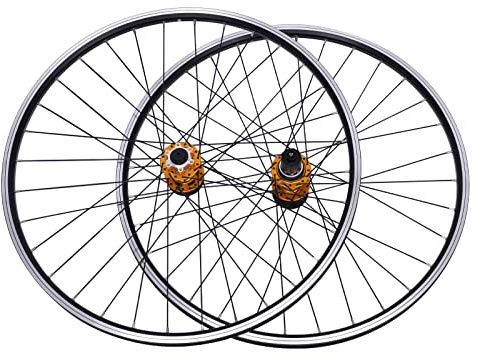 Juego de ruedas de 27,5 pulgadas para bicicleta de montaña, llantas de aluminio, juego de ruedas de montaña MTB, freno de disco, cierre rápido, rueda delantera, rueda trasera, ruedas con casete de 7