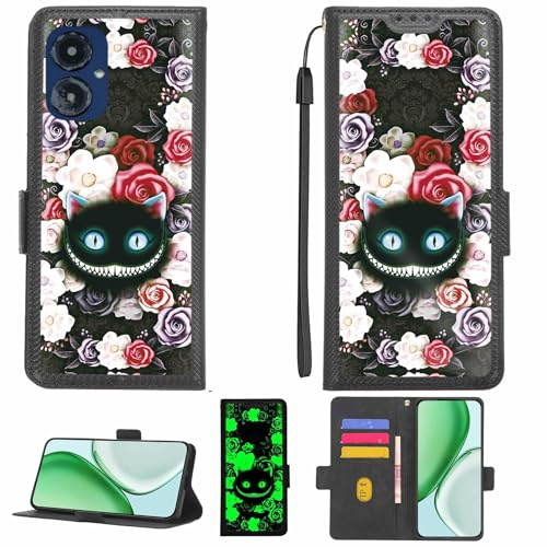Aroepurt fodral kompatibelt med Cricket U656Ac telefonfodral flipskydd [med härdat glas skärmskydd] [RFID-blockering] [ljuseffekt] LPT-LZM