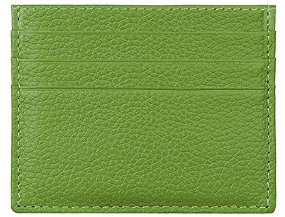 Hibate Genuine Leather Kids Girls Slim Credit Card Holder Sleeve Case Wallet Women Ladies - Green