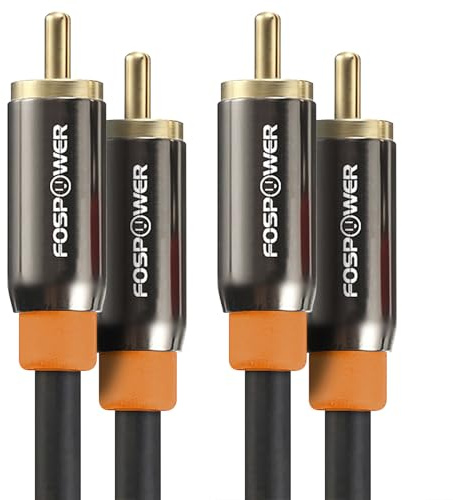 FosPower Digital Audio Coaxial Cable (1.8M/6FT), [24K Gold Plated] Single Coaxial Phono Cable for S/PDIF Digital Audio, Composite Video Cable, Home Theater, HDTV, Subwoofer, Hi-Fi Systems - 2 Pack