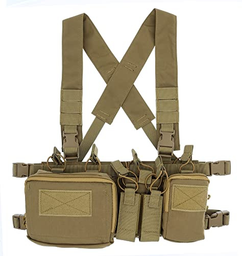 OAREA Gilet tactique à la poitrine Rig Assault 500D Molle Gilet tactique à poches multiples