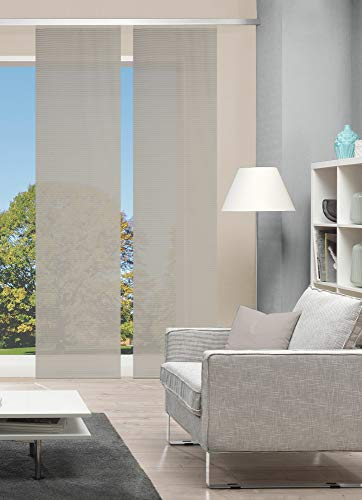 VISION S 55401 Schiebegardine ROM halbtransparent Bambusoptik, 2X 260x60, Taupe
