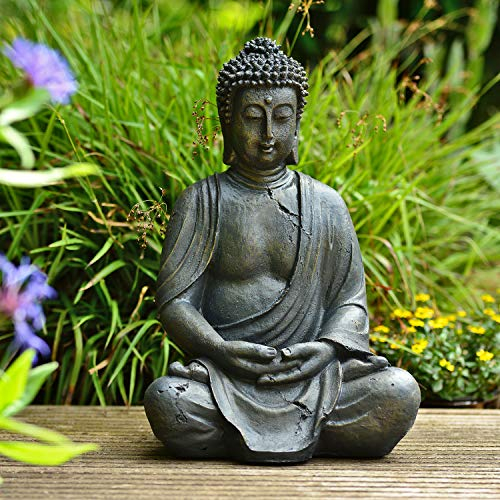INtrenDU Dhyana-Buddha Garten Buddha Figur 38cm