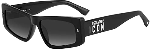 DSQUARED2 Icon 0007/S Brille, Black, 57 für Herren, schwarz