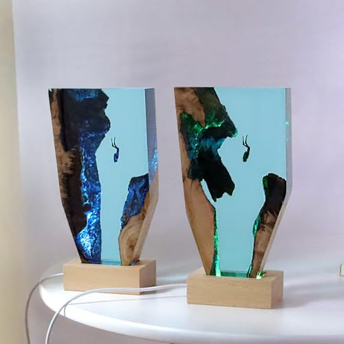 Kinno Scuba Resin Bedside Lamp Handmade Diving Desk Decor for Men Resin Night Light Diver Resin Ornament As The Best Gift for Family or Friends (Solo)