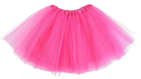Benaewa Pink Tutu Skirts for Women, 80's Tutu Fluffy Skirts t for Dress-up Parties Dancing