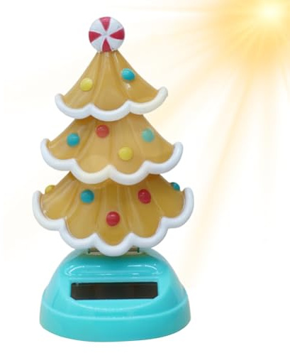 Christmas Solar Powered Dancing Toy | Solar Wobble Christmas Tree Figures,Christmas Solar Toys Dancing Ornaments Car Windowsill Decor For Car Dashboard