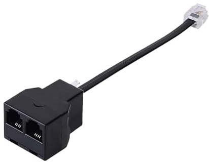 Adattatore splitter per cavo telefonico, splitter per jack telefonico,Convertitore di cavi telefonici bidirezionali | Adattatore sdoppiatore cavi telefonici per telefono, fax, modem, attrezzatura DSL