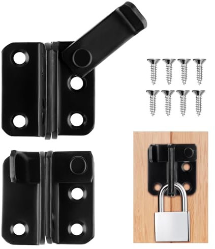 2 Piezas Pestillo Puerta, Cerradura Pestillo, Pestillo Abatible con Pestillo Deslizante, para Ventana, Puerta, Valla