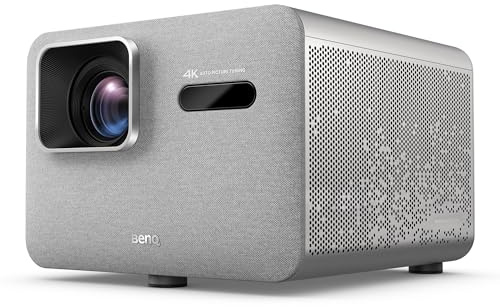BenQ TK705i 4K HDR Home Entertainment Projector, Netflix, 3000 ANSI Lumens, Google TV, Low Input Lag, Auto Image Adjustment, Optical Zoom, Bluetooth, HDMI 2.1, MEMC, HDR 10+, Quiet Projector, Grey