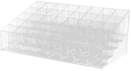 2pcs Desktop Lipstick Holder 40 Grid Ps Stand White | Space Saving Practical Design, Delicate Finish, Simple Appearance, Beautiful and Practical for Home Desktop Use