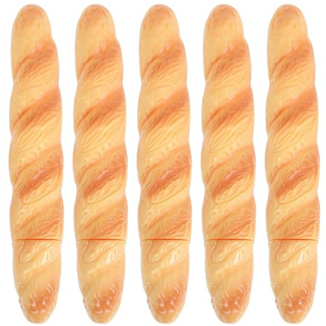 Lurrose 5 St Limpa Brödpenna med Bläck Realistisk Matformad Bläckpenna för och Skola Dekorationspenna med Livfullt Baguettebrödsdesign Lätt Bärbar och Hållbar Kontors Studiestationery