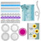 VINFUTUR 3 Set Stanzschablonen Rand Spitze Blumen Stanzschablone Herz Randverzierung Stanzformen Randstanzen Prägeschablonen für DIY Karte Sammelalbum Scrapbooking Fotoalbum Deko Cutting Dies
