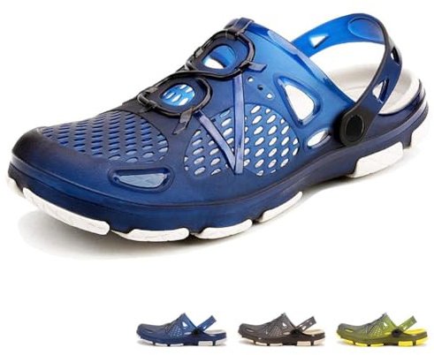 beister Mens Garden Clogs Mules, Anti-Slip Water Shoes Breathable Sandals Slippers Outdoor, Beach, Shower