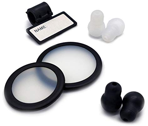 Stethoskop-Ersatz-Membran für Erwachsene und Kinder, 1 Namensschild, 2 Paar Silikon-Stethoskop-Ohrstöpsel, Zubehör für Stethoskop, 2 Stück
