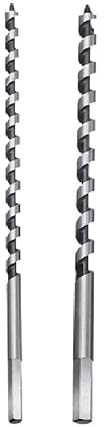 Auger Bit, Extra Long Wood Drill Bit Hex Drill Bits Set 6mm/8mm *230mm in Spiral Stainless Steel for Wood, Block Brick Tile and Plastic (2PCS)