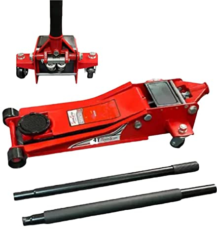 CRICK AUTO 4 TON CRIC DOPPIO PISTONE CARRELLO SOLLEVATORE RIBASSATO BASSO