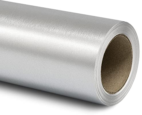 Folindo® 3D Chrom gebürstet Silber Autofolie (13€/m²) | 100 x 152 cm | Selbstklebende Luftkanal Folie zur Auto Folierung | Blasenfrei