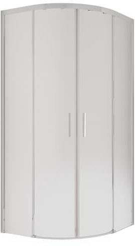 Box Doccia Semicircolare 80x80 cm 2 Ante Scorrevoli in Cristallo Acidato 6mm H195 Bonussi Lucy